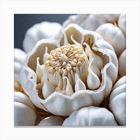 Close Up Of Garlic Canvas Print