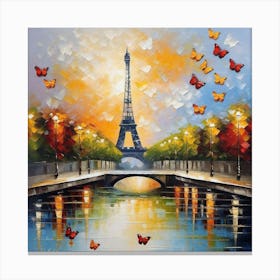 Paris With Butterflies 53 Canvas Print