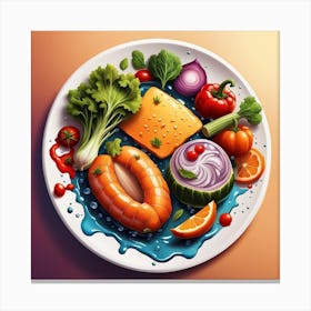 Food Illustration Canvas Print