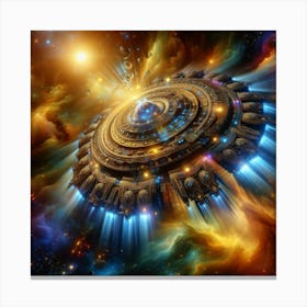 Spaceship In Space 5 Canvas Print