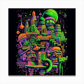 Psychedelic City 5 Canvas Print