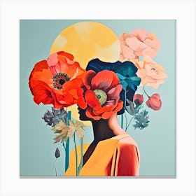 floral woman 2 Canvas Print