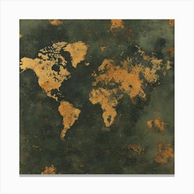 World Map Art 25 Canvas Print