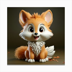 Cute Fox 44 Canvas Print