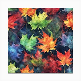 Autumn Maple Leaves Canvas Print