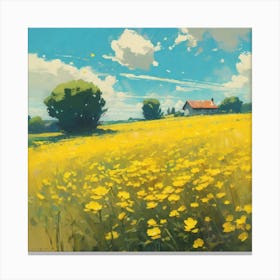 Yellow Field 4 Canvas Print