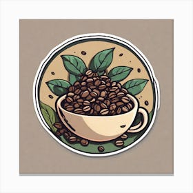 Coffee Beans In A Cup 2 Canvas Print