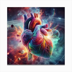 Heart In Space Canvas Print