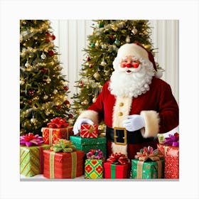 Santa Claus With Presents 2 Canvas Print