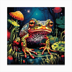 Frog In The Forest Canvas Print