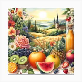 Fruit And Vegetables Canvas Print