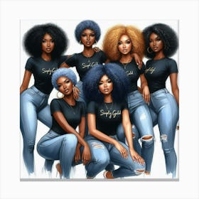 Afro Girls Canvas Print