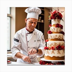 Wedding Cake Baker Canvas Print