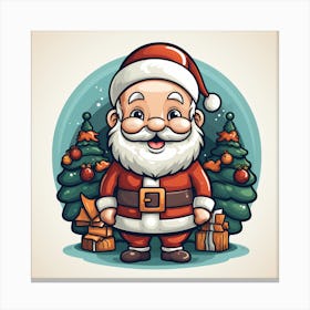 Cartoon Santa Claus Canvas Print