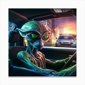 Alien Car 8 1 Canvas Print