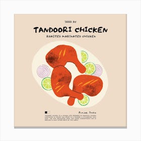 Tandoori Chicken Square Canvas Print