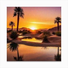 Sunset In The Desert 9 Canvas Print