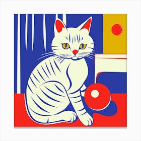 Cat With Ball 1 Canvas Print