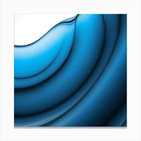 Abstract Blue Wave 5 Canvas Print