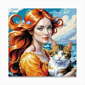 Lady Red Canvas Print