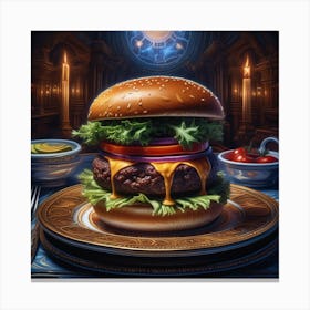 Burger - Art Canvas Print