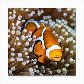 Clownfish In Anemone Canvas Print