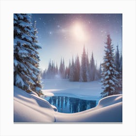 Winter Landscape - Winter Stock Videos & Royalty-Free Footage Canvas Print