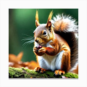 Squirrel Eating Acorn 1 Canvas Print