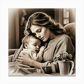 Mother And Child Canvas Print