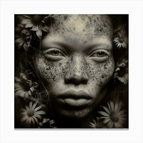 Girl With Freckles Canvas Print