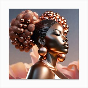 Portrait Of A Black Woman Canvas Print