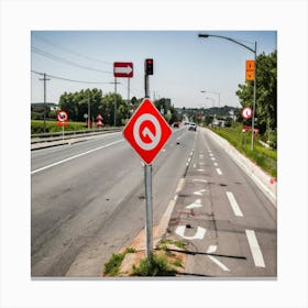 Road Sign 1 Canvas Print