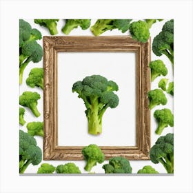 Broccoli In A Frame 18 Canvas Print