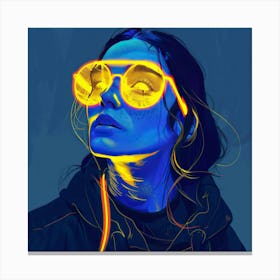 Neon Girl 1 Canvas Print