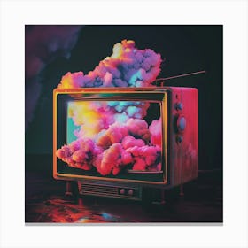 Tv In The Clouds 6 Canvas Print