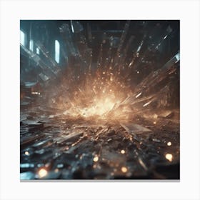 Explosion In A Factory Canvas Print