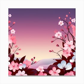 Sakura Background Canvas Print