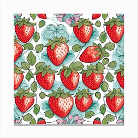 Strawberry Pattern 1 Canvas Print