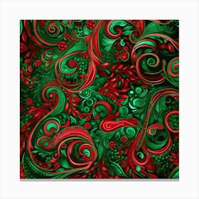 Christmas Swirls Canvas Print