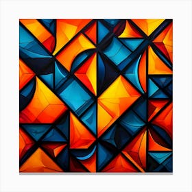 Geometric Patterns, Bold Colors Canvas Print