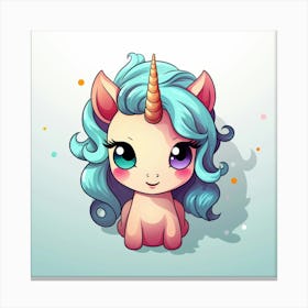 Cute Unicorn 80 Canvas Print