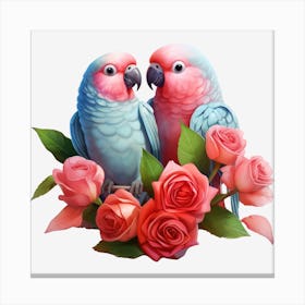 Couple Of Parrots 12 Canvas Print