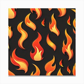 Fire Flames 1 Canvas Print