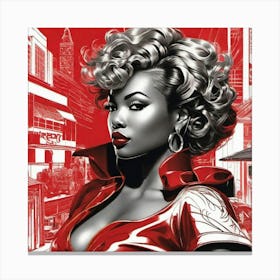 Woman In Red Canvas Print