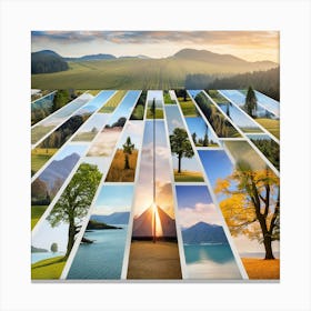 Collage Of Landscapes Canvas Print