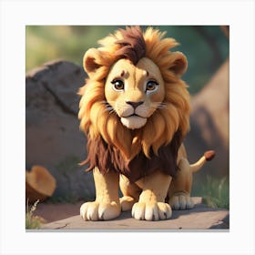 Cute Lion Canvas Print