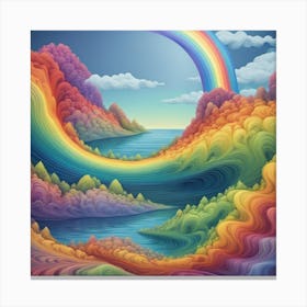 Rainbow land Canvas Print