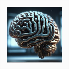 Brain - 3d Rendering 2 Canvas Print