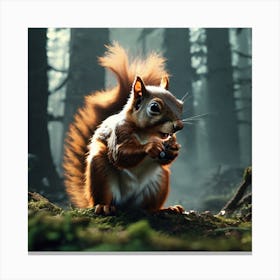 Squirrel In The Forest 166 Canvas Print