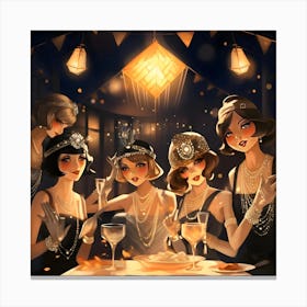 Gatsby Roaring Twenties Party Canvas Print